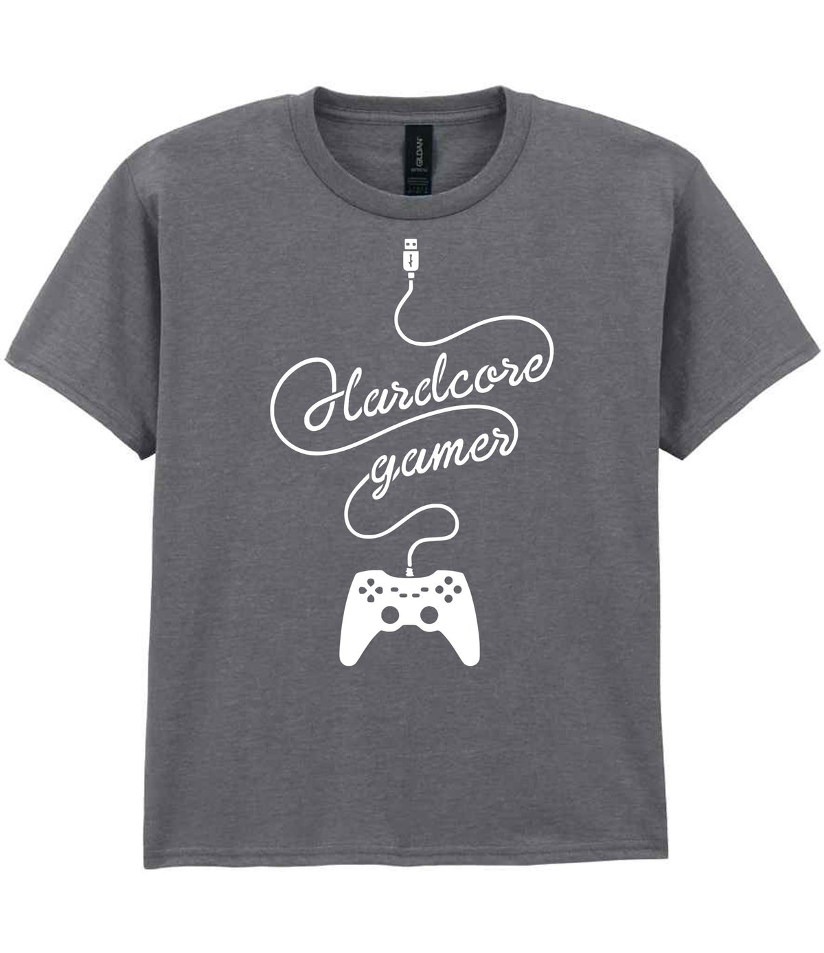 Hardcore Gamer t-shirt in graphite heather