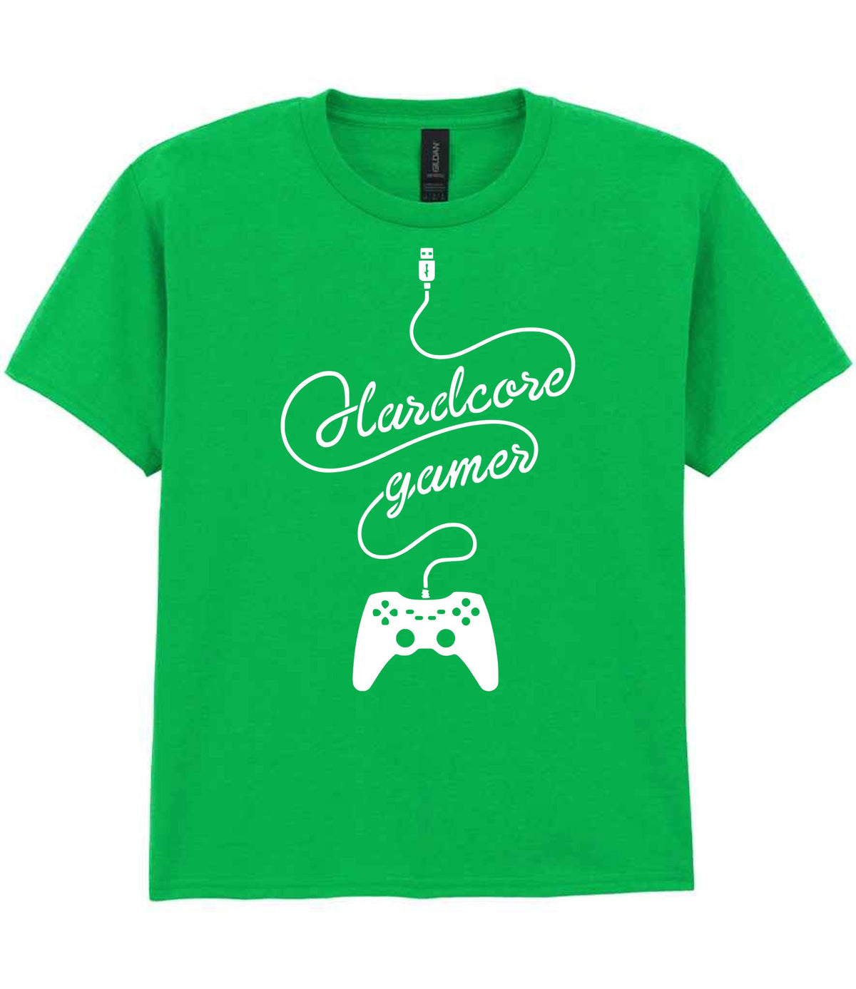 Hardcore Gamer t-shirt in irish green