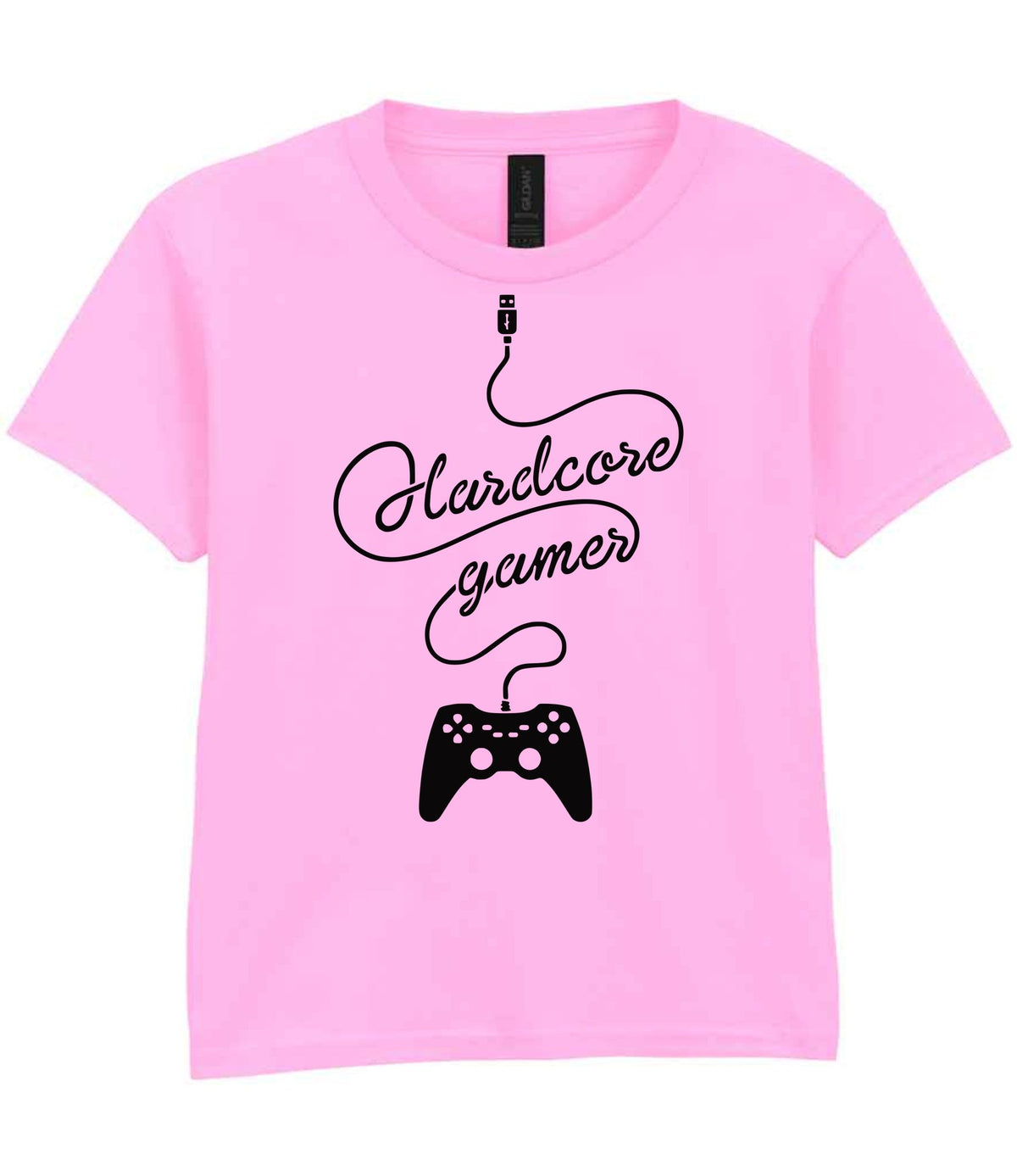 Hardcore Gamer t-shirt in light pink