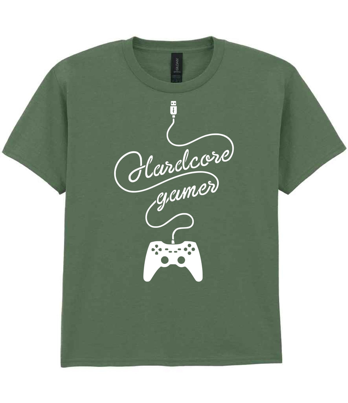Hardcore Gamer t-shirt in military green