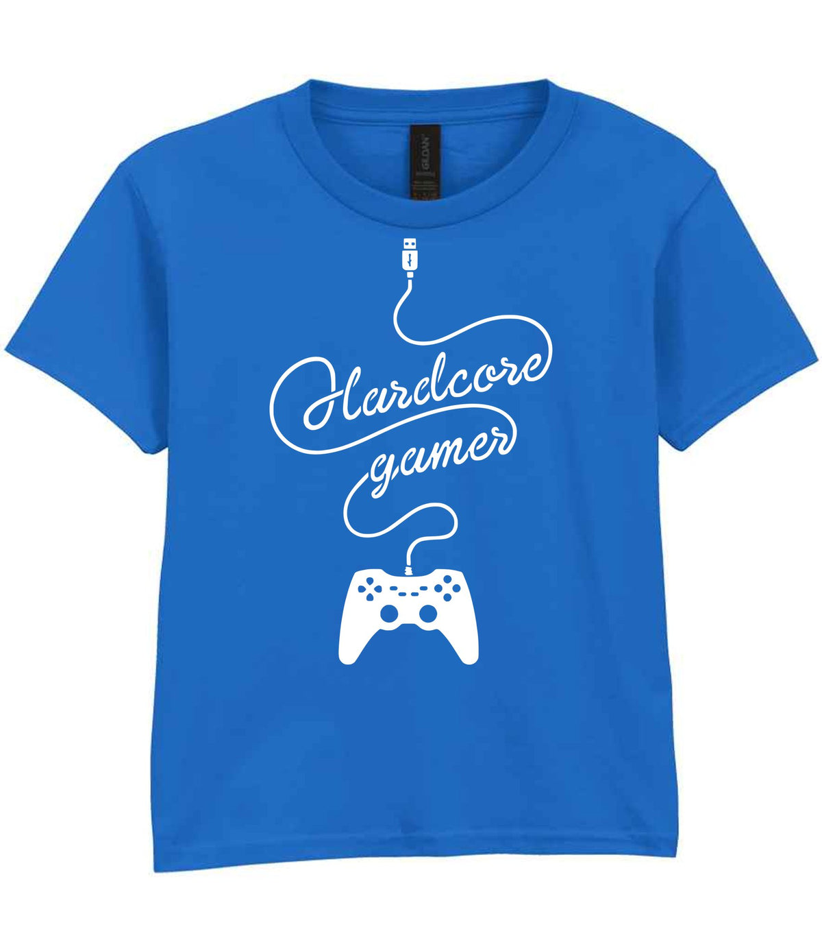 Hardcore Gamer t-shirt in royal blue