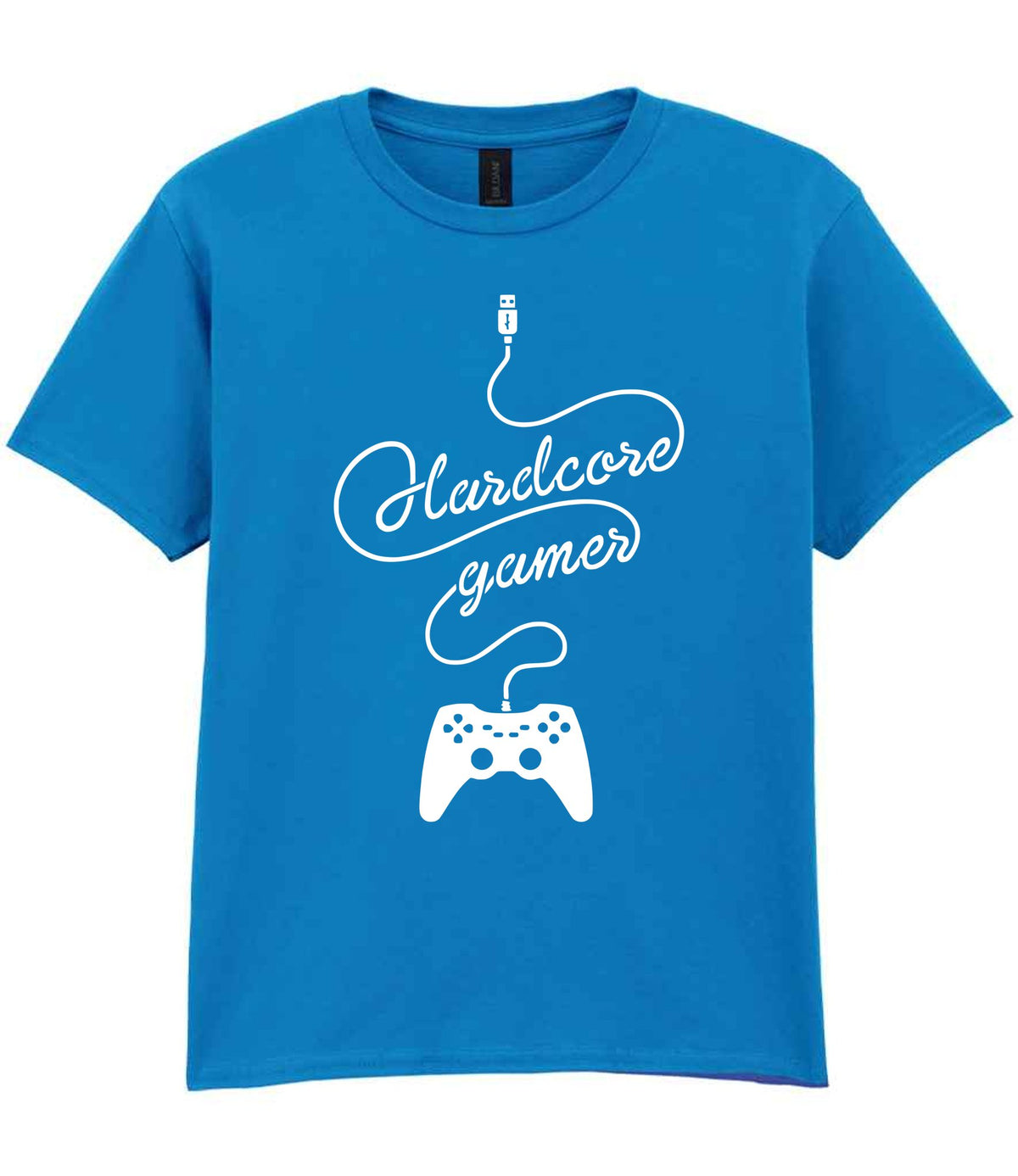 Hardcore Gamer t-shirt in sapphire blue