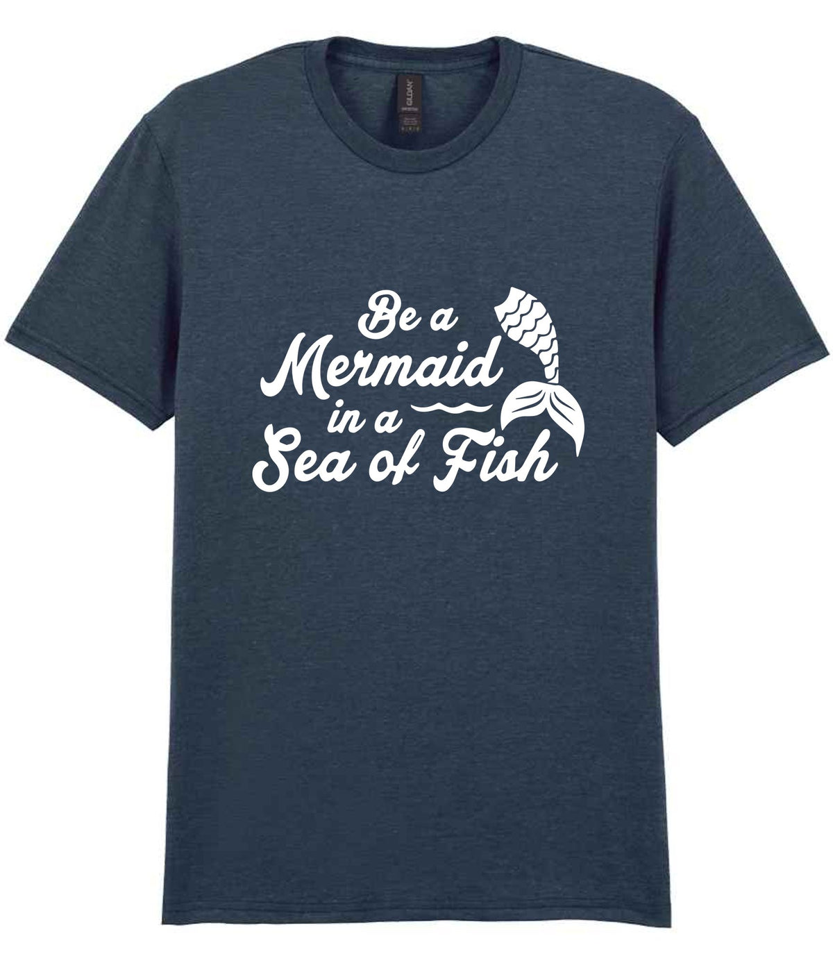Be a Mermaid in a Sea of Fish t-shirt in dark heather