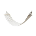 Niobex Hammock – Durable Canvas Hammock with Natural Wood Stands