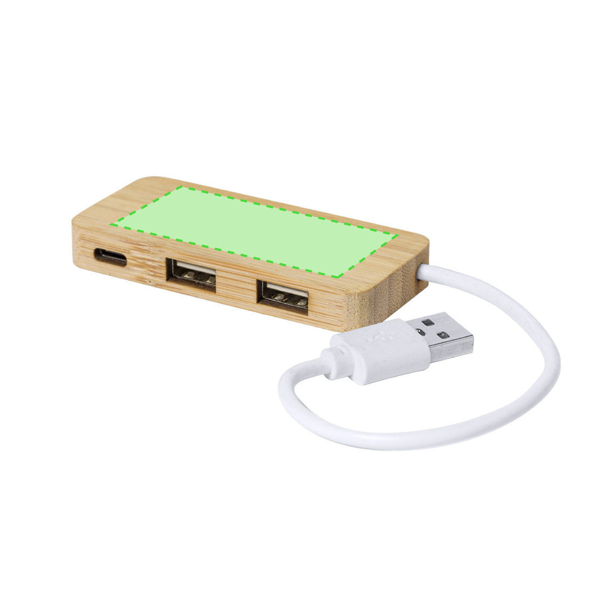 Norman Bamboo USB Hub - Sustainable Office Accessory