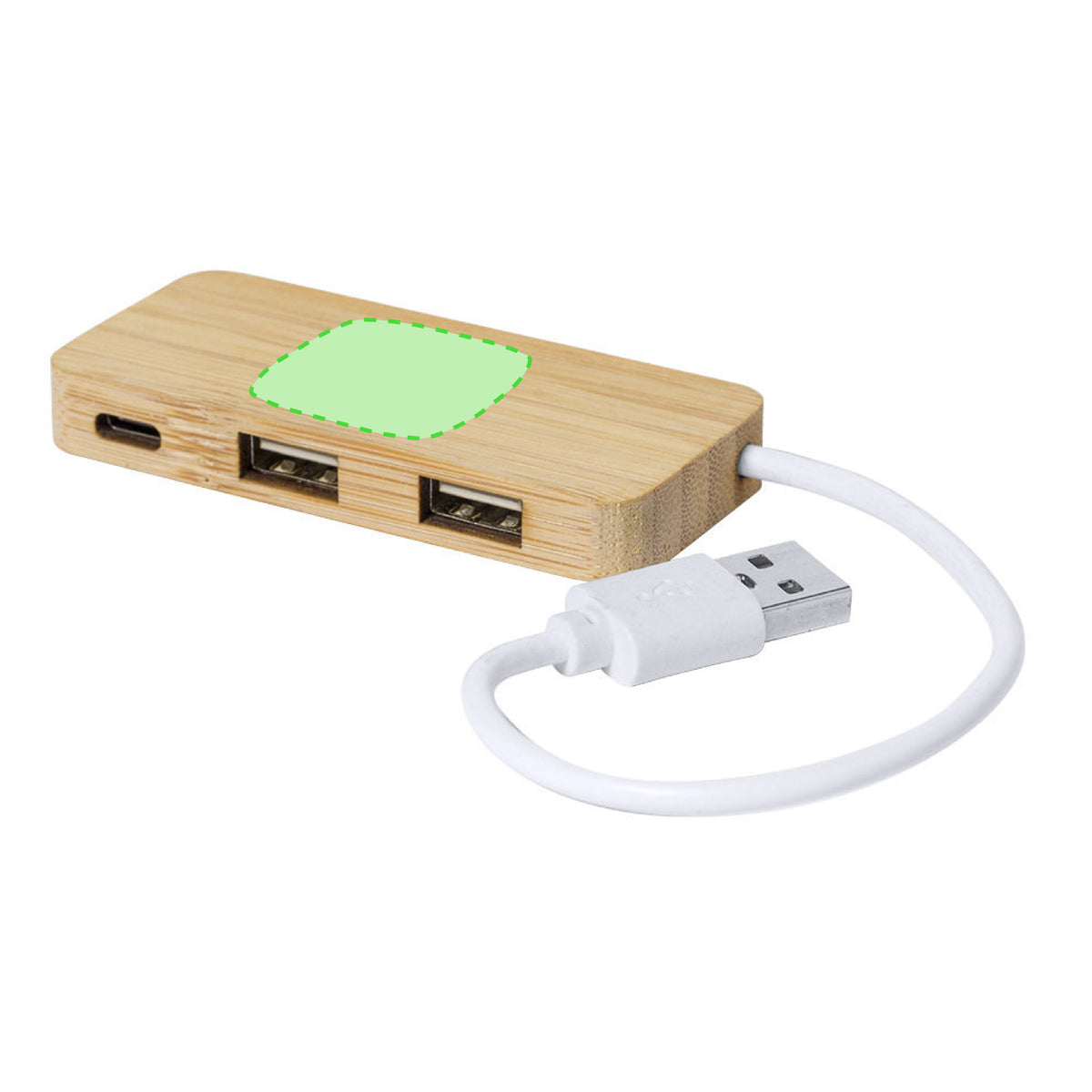 Norman Bamboo USB Hub - Sustainable Office Accessory