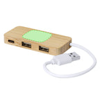 Norman Bamboo USB Hub - Sustainable Office Accessory