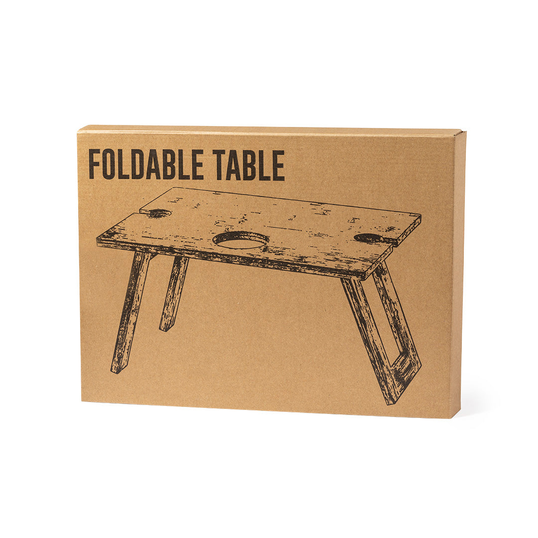 Zarbok Bamboo Folding Wine Table – Ideal for Leisure and Corporate Gifts