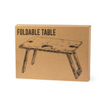 Zarbok Bamboo Folding Wine Table – Ideal for Leisure and Corporate Gifts