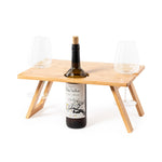 Zarbok Bamboo Folding Wine Table – Ideal for Leisure and Corporate Gifts