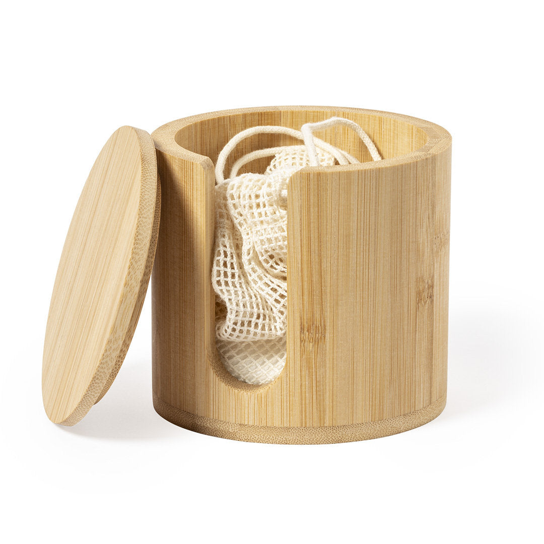 Kiam Bamboo Make Up Remover Disc Dispenser – Eco-Friendly and Reusable
