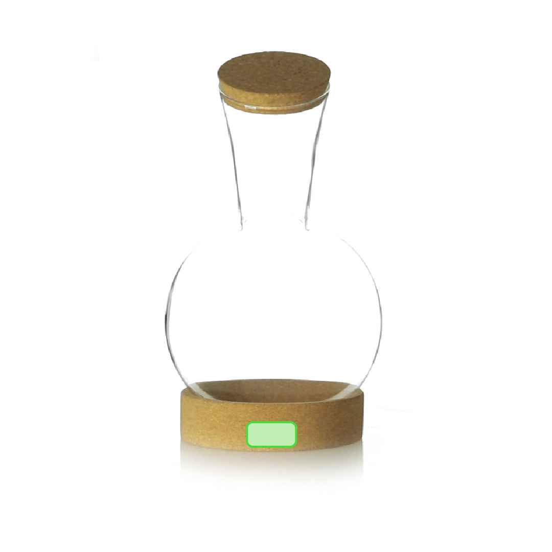 Seirten Decanter – Sustainable Borosilicate Glass Carafe with Cork Base and Lid