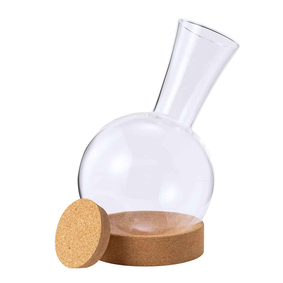 Seirten Decanter – Sustainable Borosilicate Glass Carafe with Cork Base and Lid