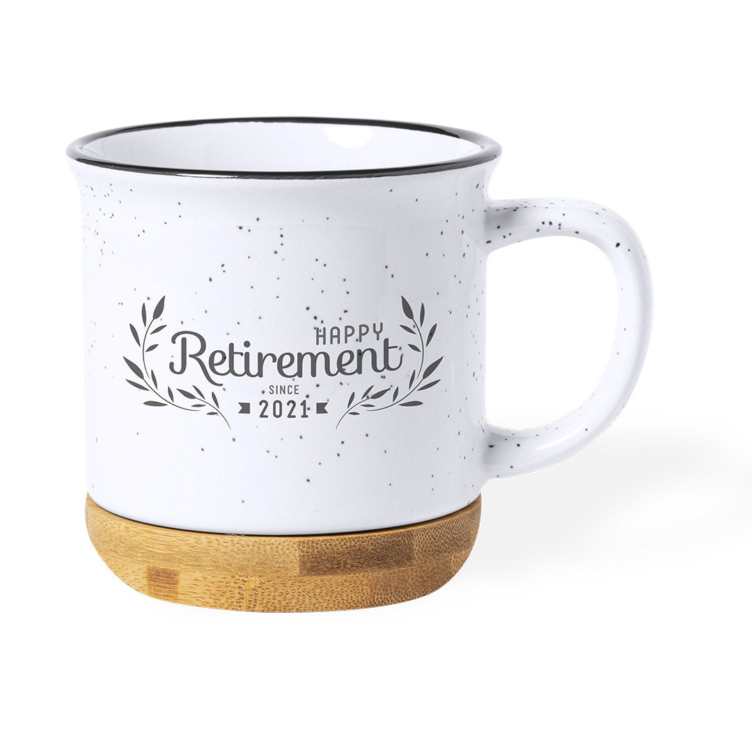 Larray Ceramic Mug with Bamboo Base – Sustainable and Stylish