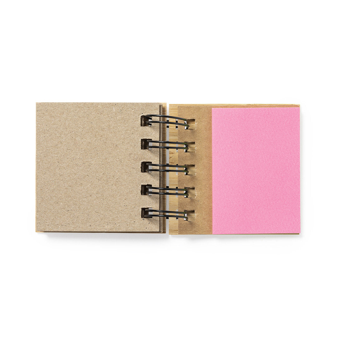 Feros Ringed Notebook – Sustainable Bamboo Cover Notebook with Sticky Notes