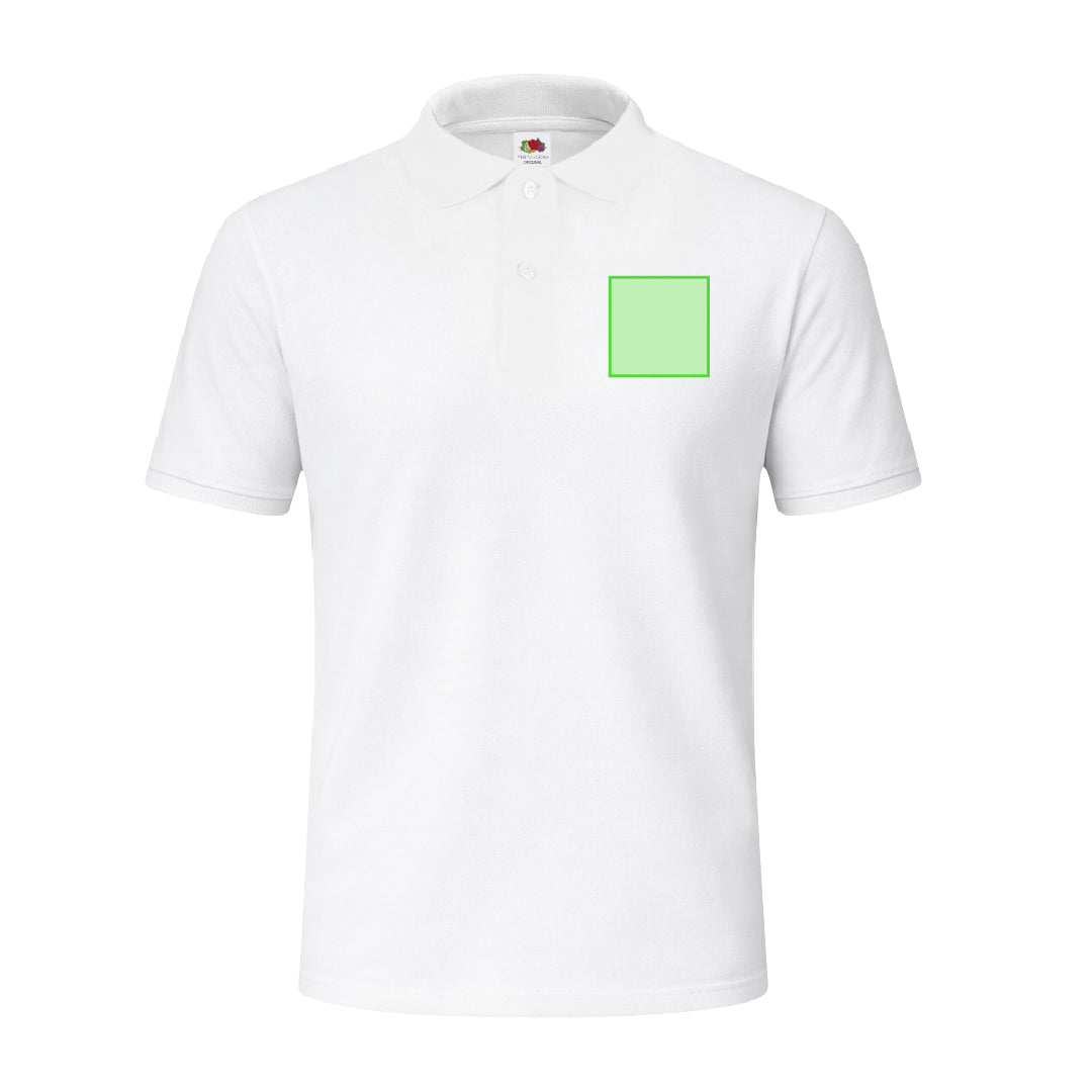 Original White Polo Shirt – Classic Cotton Piqué for Irish Businesses