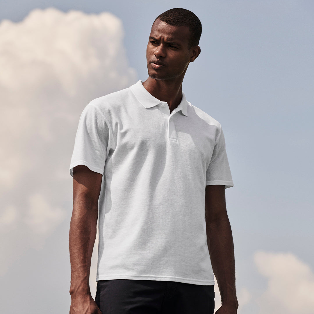 Original White Polo Shirt – Classic Cotton Piqué for Irish Businesses Default One Size