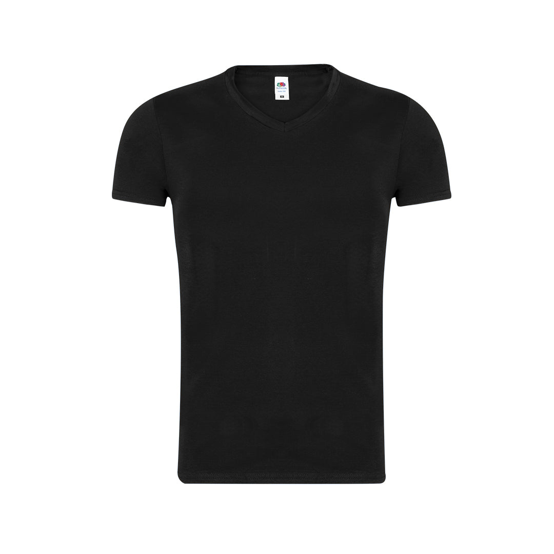 Iconic V-Neck T-shirt by Fruit Of The Loom | Comfortable and Durable