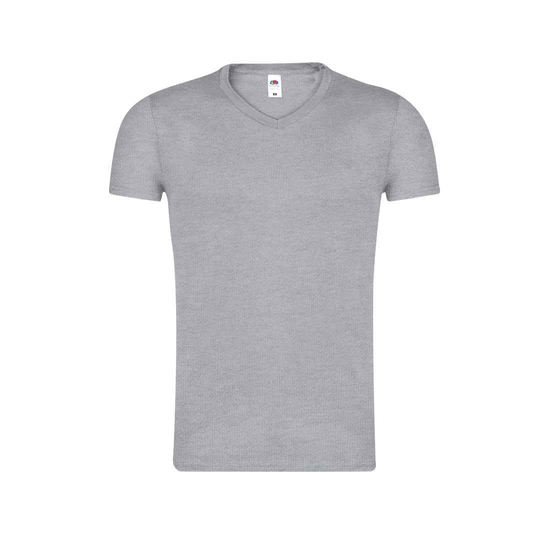 Iconic V-Neck T-shirt by Fruit Of The Loom | Comfortable and Durable