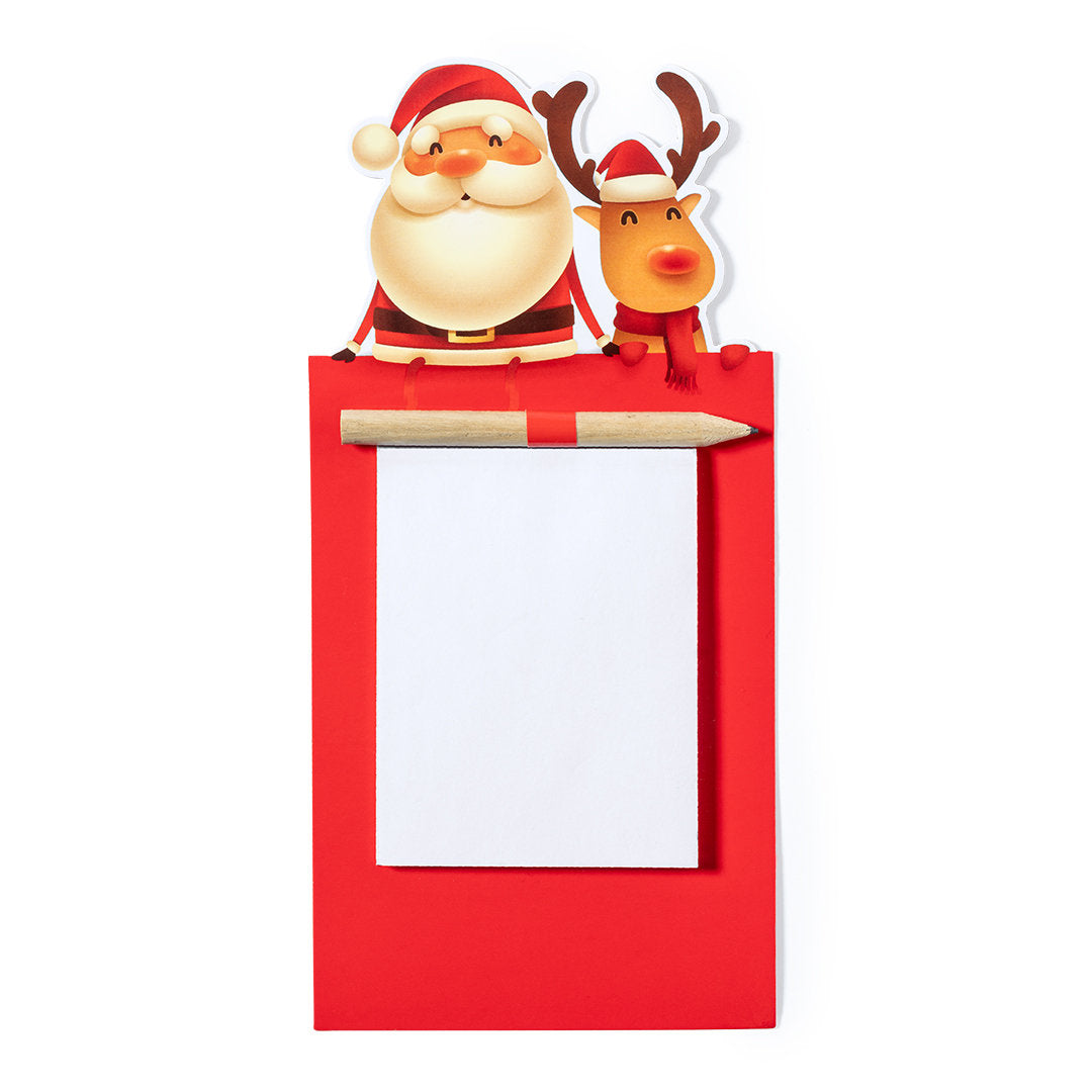 Larry Christmas Magnet with Notepad – Festive Santa and Reindeer Design