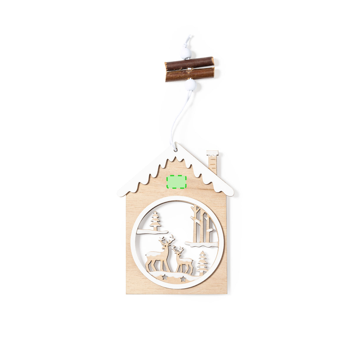 Roman Christmas Decoration - Elegant Natural Wood Ornament