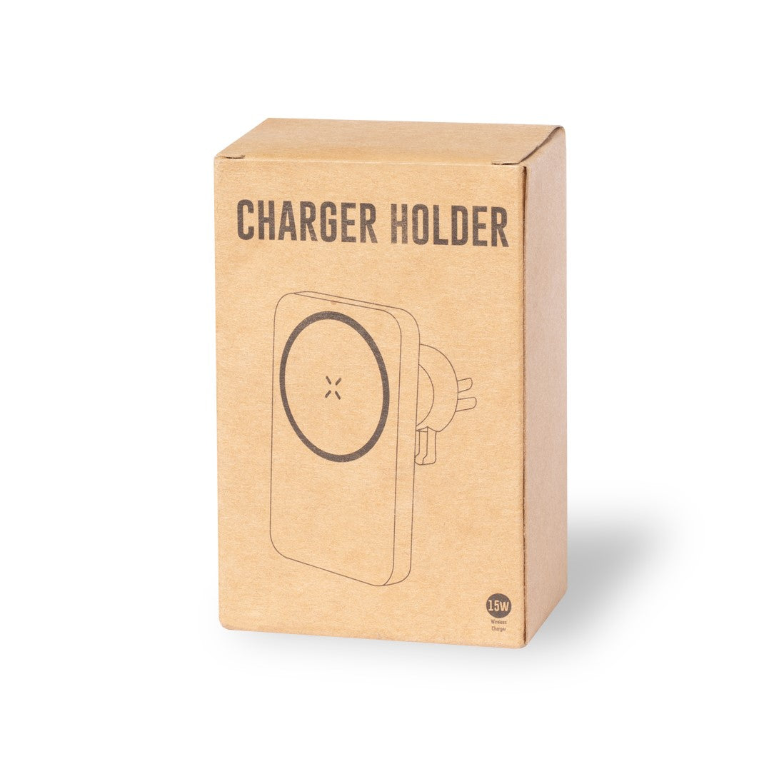 Gonzo Bamboo Wireless Car Charger – Sustainable Smartphone Holder with 15W Wireless Charging