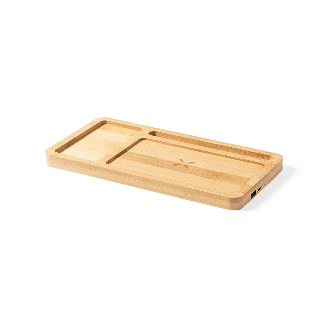 Golbar Wireless Charger and Organiser – Sustainable Bamboo Design