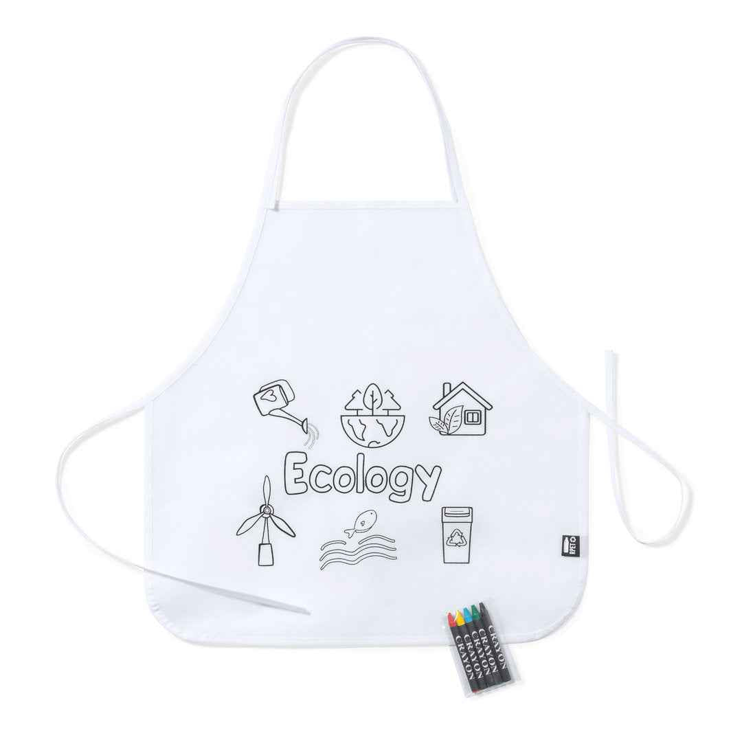 Mayfil Apron – Sustainable Kids’ Apron with Crayons