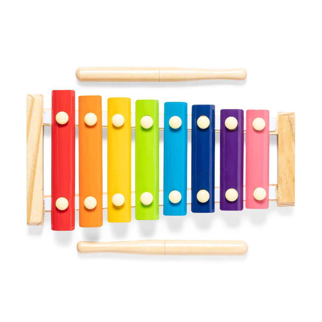Nultyn Wooden Xylophone – Colourful Pine Wood Musical Toy