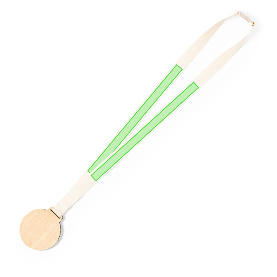 Guster Wooden Medal – Natural Wood Award with Cotton Lanyard