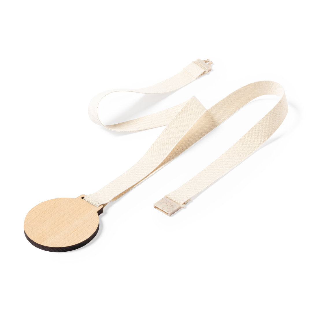 Guster Wooden Medal – Natural Wood Award with Cotton Lanyard