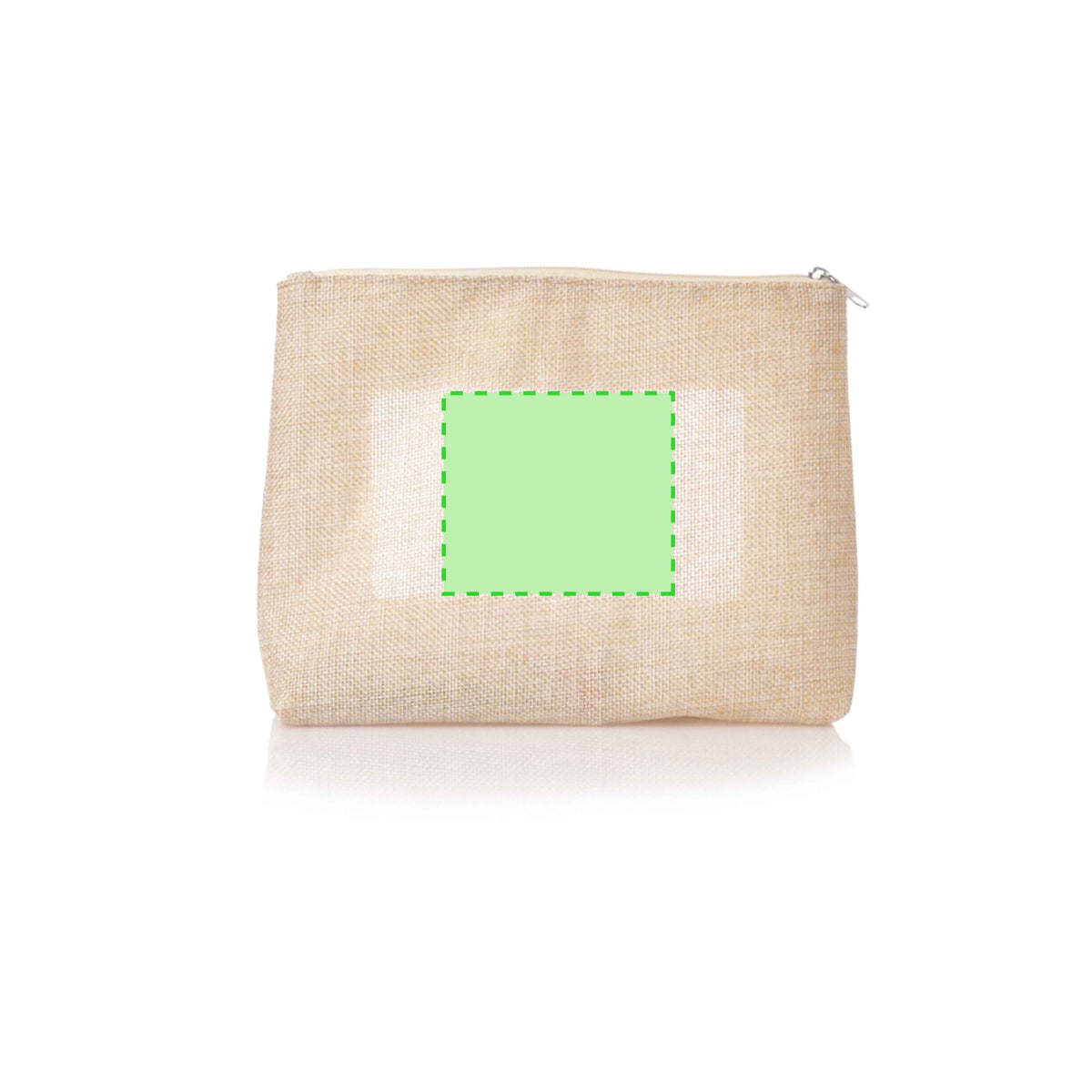 Flumit Beauty Bag – Natural Tone Polyester with Transparent EVA Window