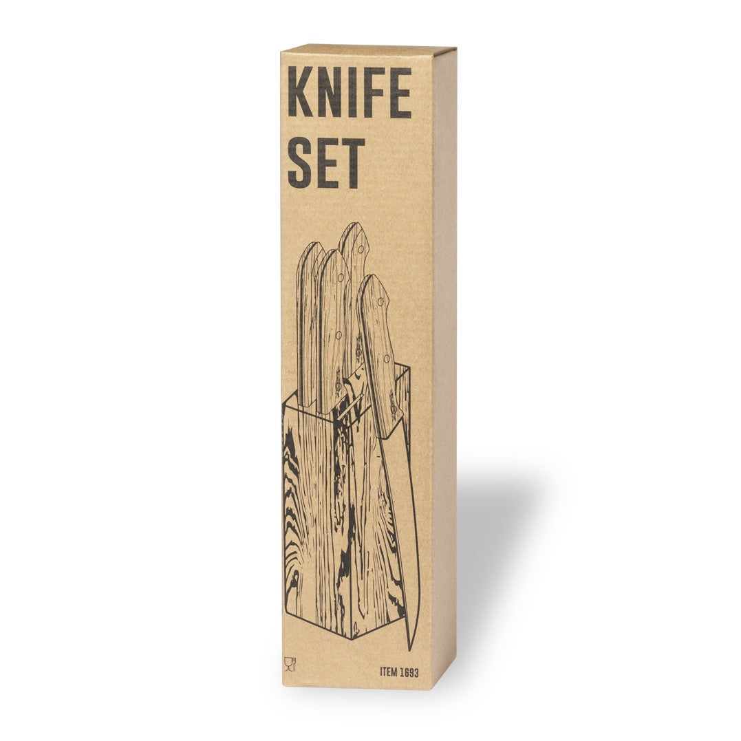 Wheeler Acacia Wood Knife Set – Durable and Stylish Kitchen Essential