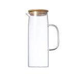 Dibrix Glass Jug – Durable Borosilicate Glass with Bamboo Lid