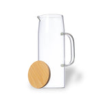 Dibrix Glass Jug – Durable Borosilicate Glass with Bamboo Lid