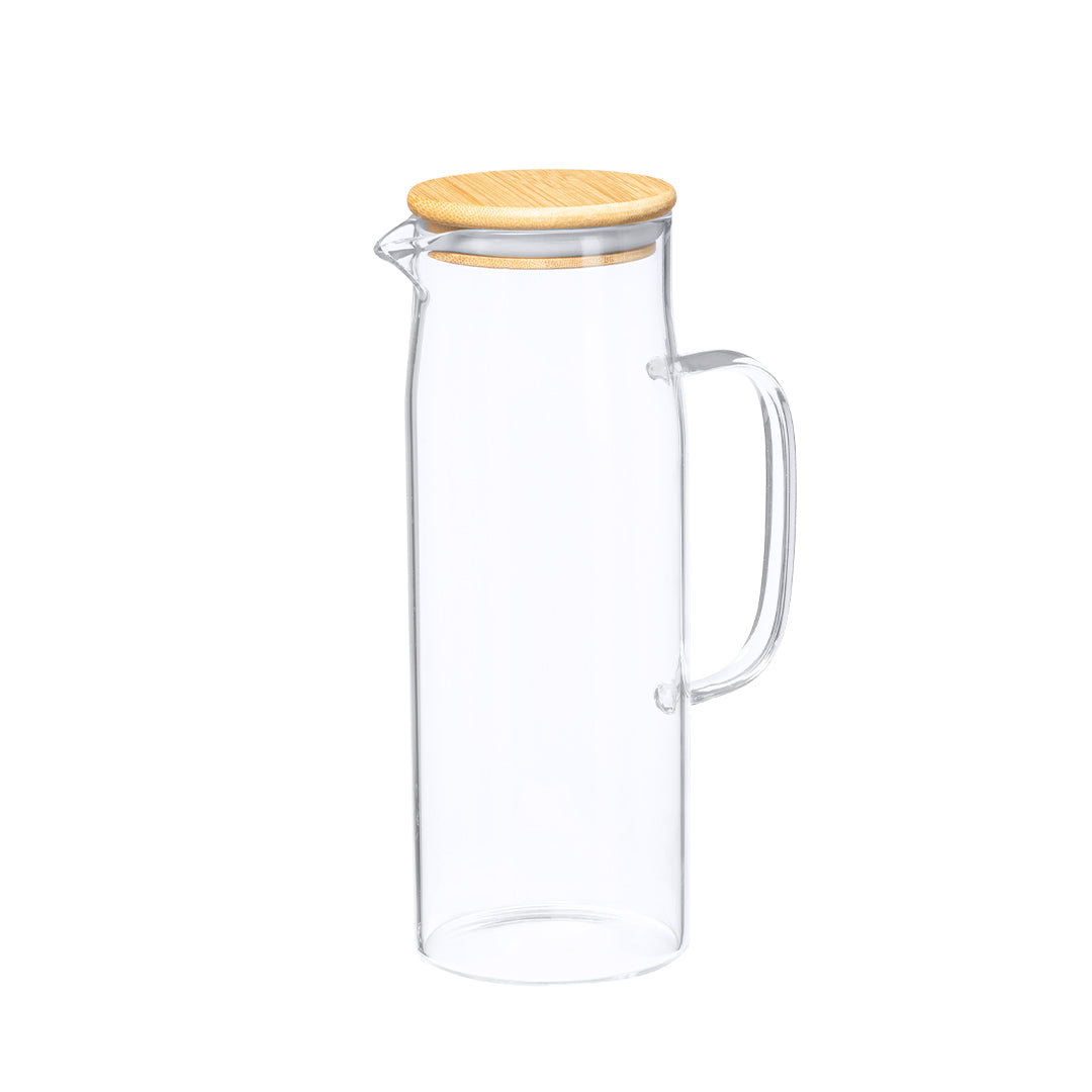 Dibrix Glass Jug – Durable Borosilicate Glass with Bamboo Lid