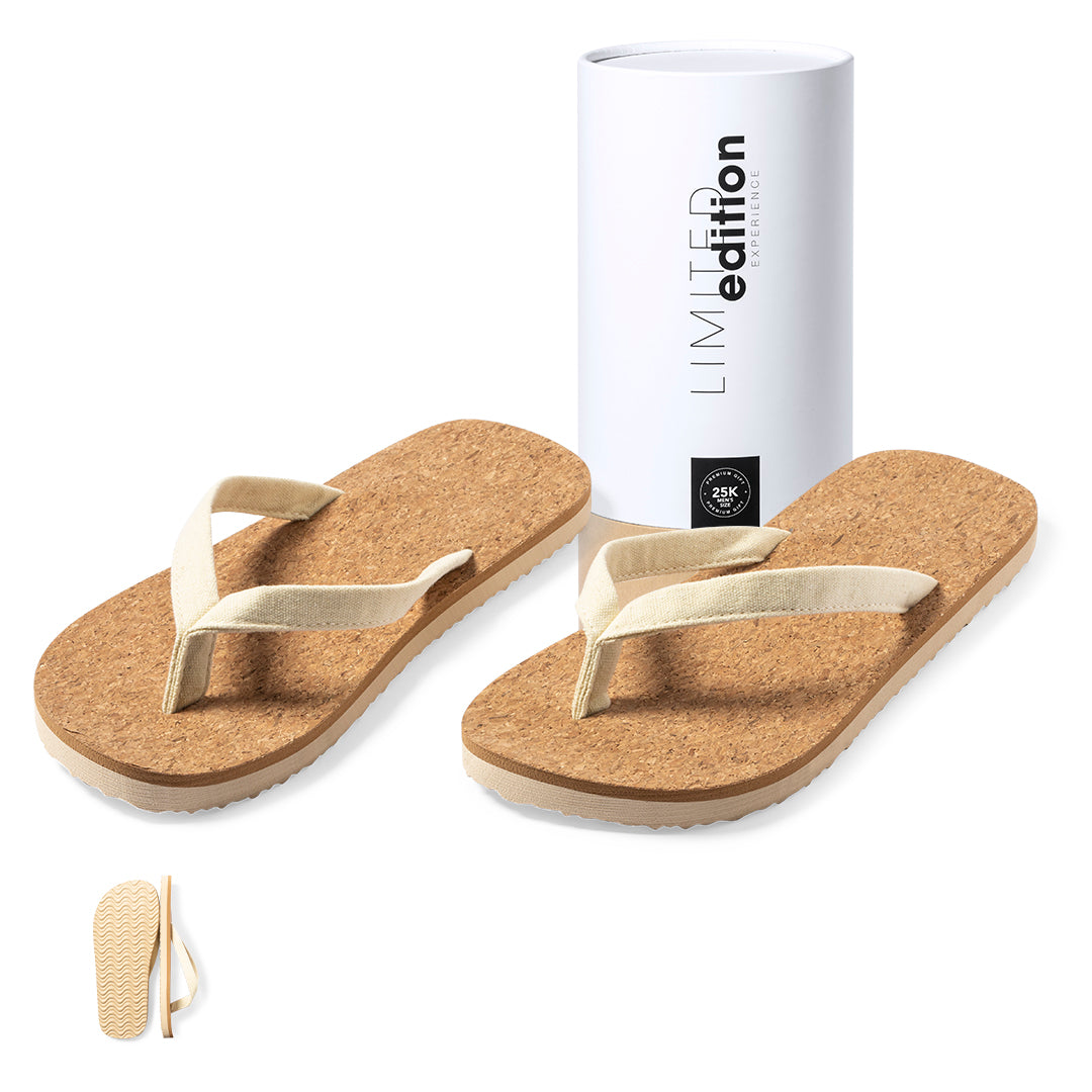 Yassir Limited Edition Flip Flops – Exclusive Natural Cork Design