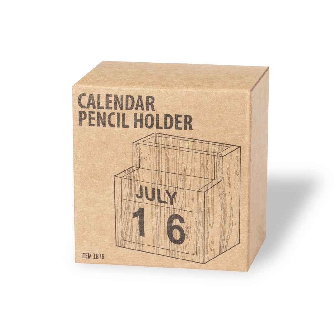 Laorek Pen Holder with Perpetual Calendar - Sustainable Office Accessory