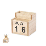 Laorek Pen Holder with Perpetual Calendar - Sustainable Office Accessory