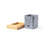 Firdex Pen Holder – Sustainable Felt RPET and Bamboo Desk Accessory