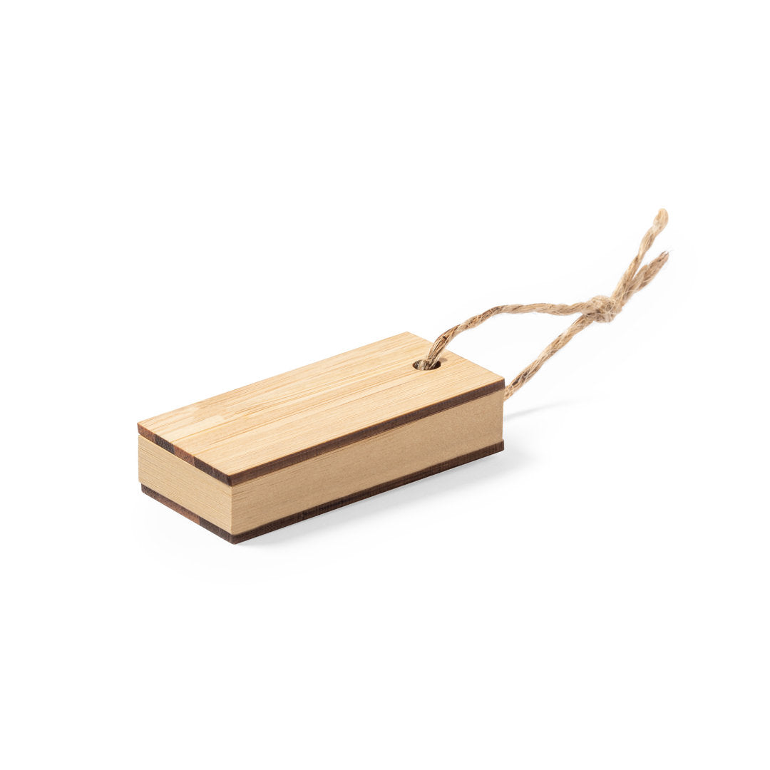 Yiuta Notepad Holder with Bamboo Covers and Jute Cord