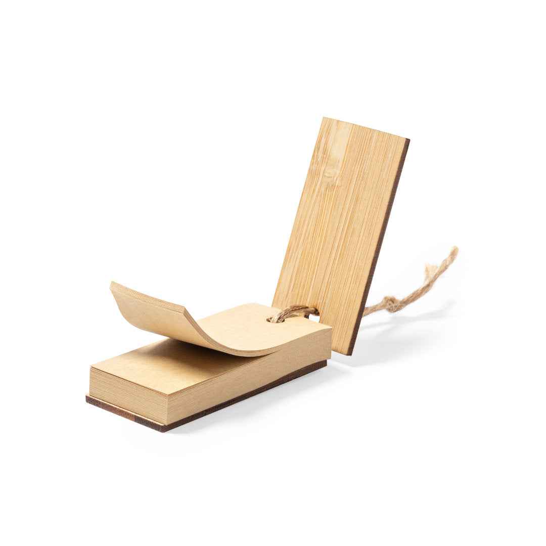 Yiuta Notepad Holder with Bamboo Covers and Jute Cord