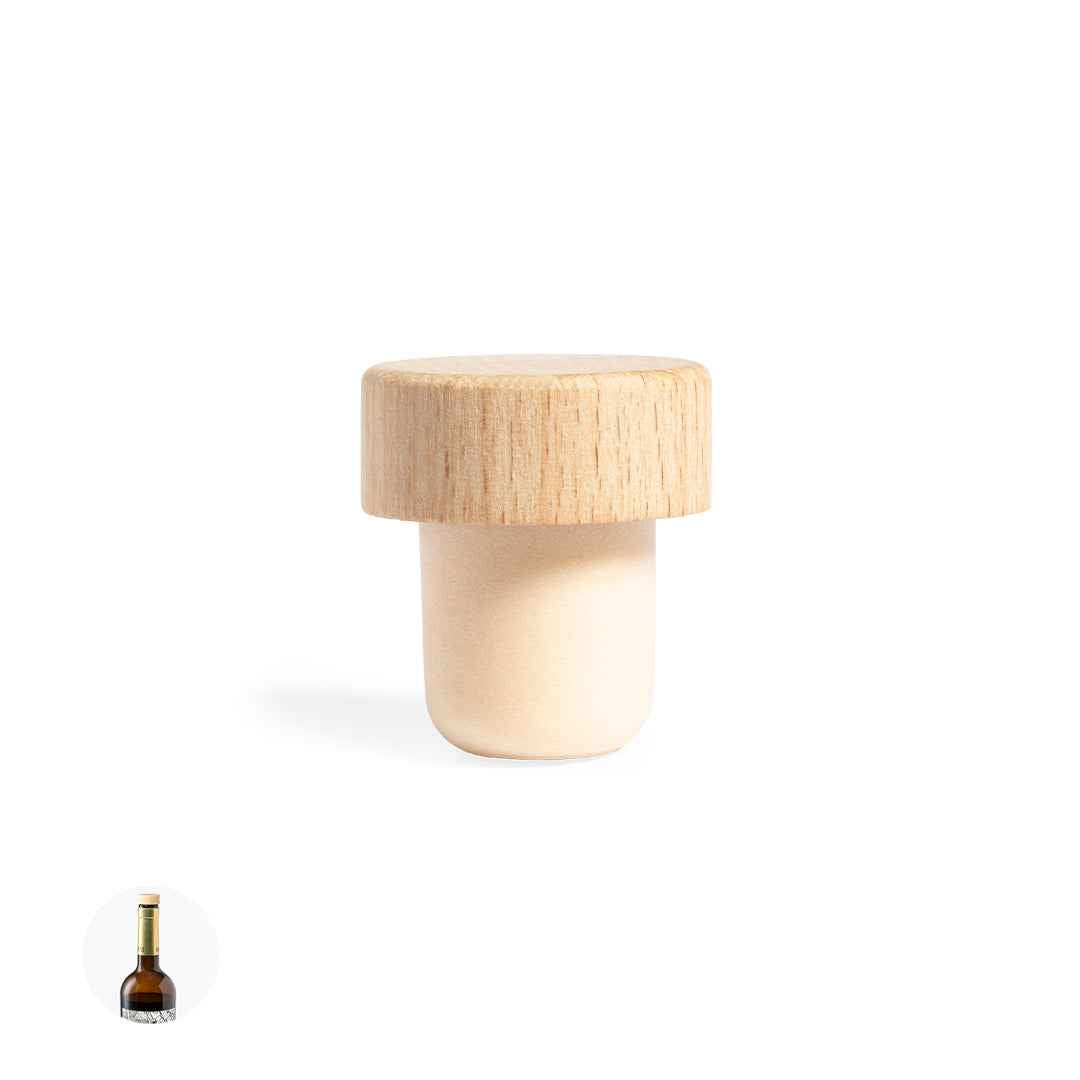 Filden Reusable Bottle Lid – Natural Wood Top with Airtight Base
