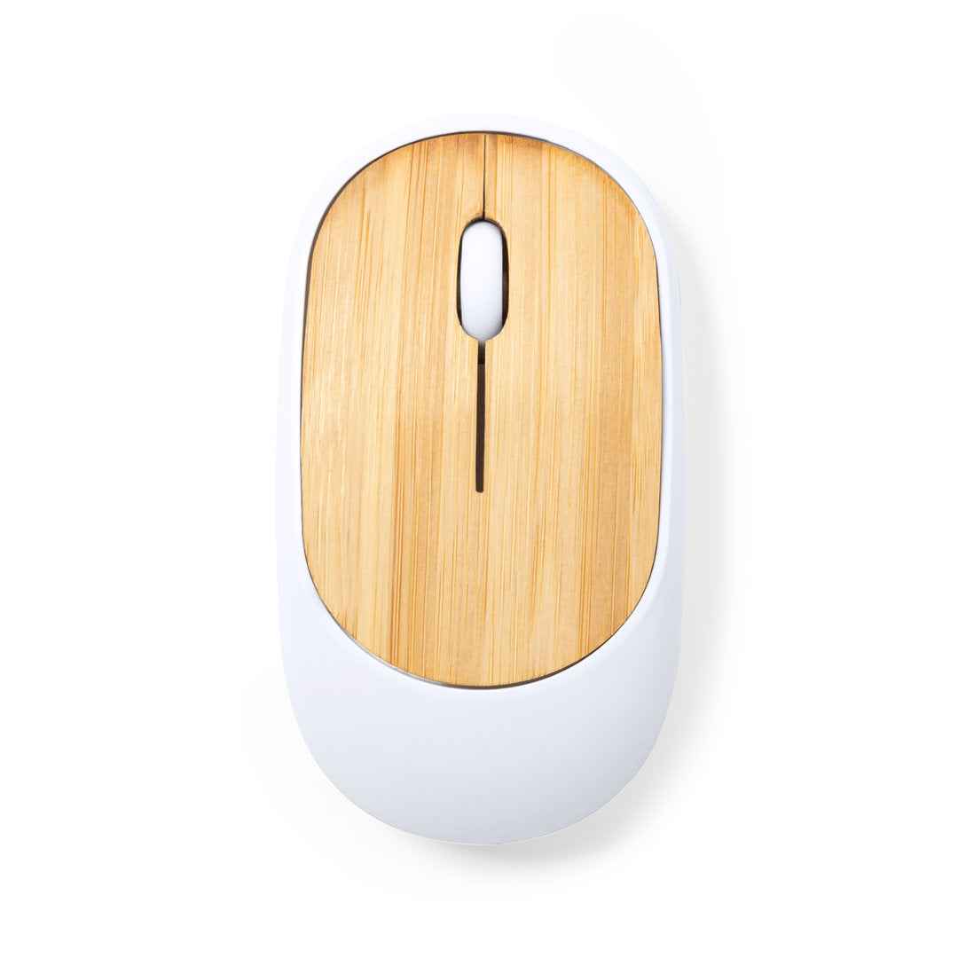 Diguan Wireless Optical Mouse with Bamboo Surface - Sustainable Tech Accessory