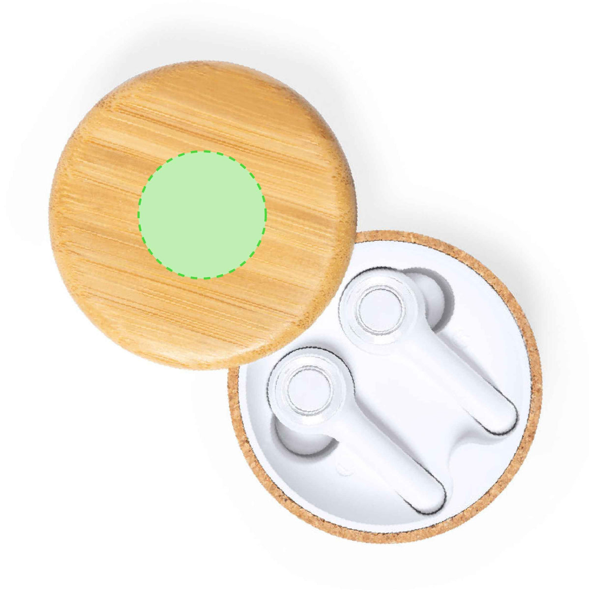 Grigal Bluetooth Earphones with Cork Charging Base – Sustainable Tech Accessory
