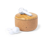 Grigal Bluetooth Earphones with Cork Charging Base – Sustainable Tech Accessory