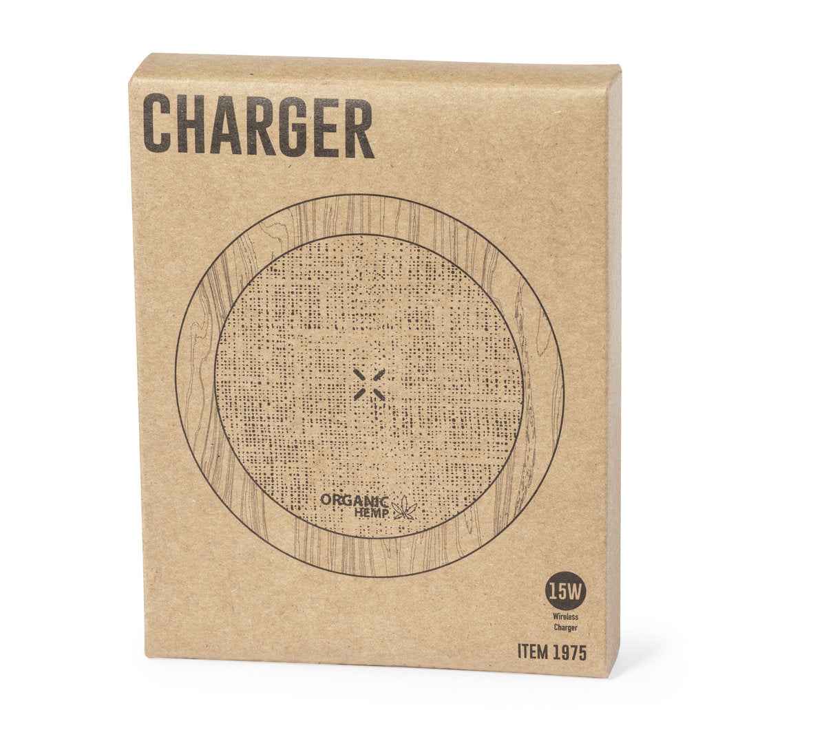 Kuzgal Wireless Charger with Hemp Case – Sustainable Tech Accessory for Irish Businesses
