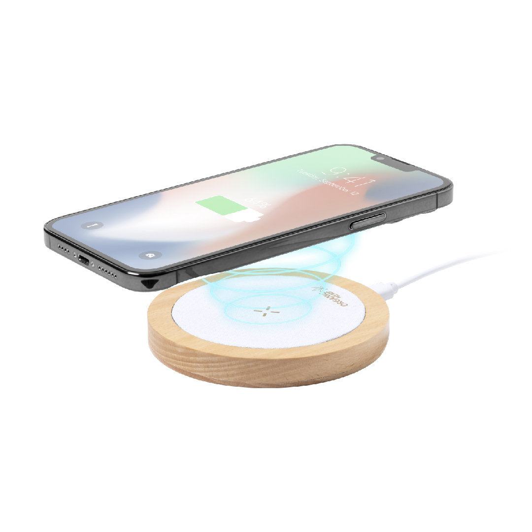 Kuzgal Wireless Charger with Hemp Case – Sustainable Tech Accessory for Irish Businesses