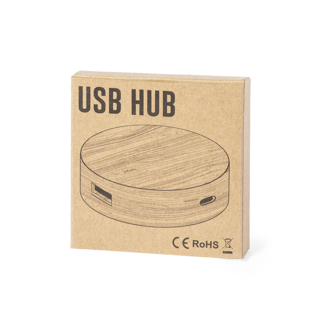 Lasiar Bamboo USB Hub – Sustainable Tech Accessory for Irish Businesses