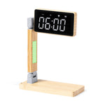Edres Multifunction Clock with Wireless Charger – Sustainable Bamboo Design